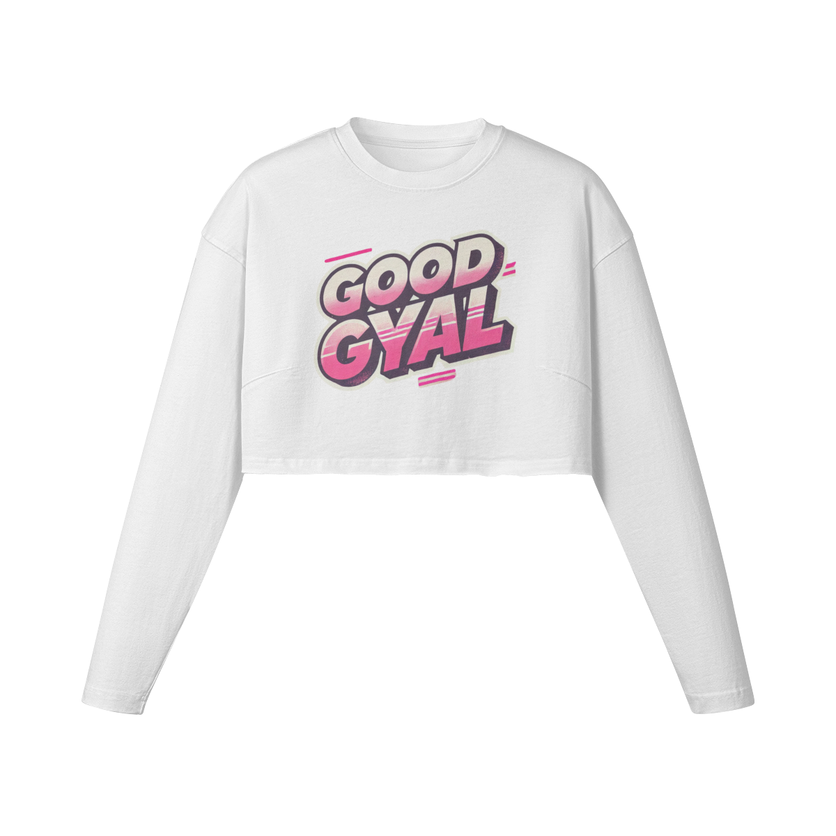 GOOD GYAL LONG SLEEVE CROPPED TOP
