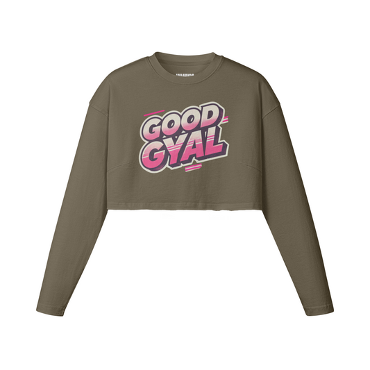 GOOD GYAL LONG SLEEVE CROPPED TOP